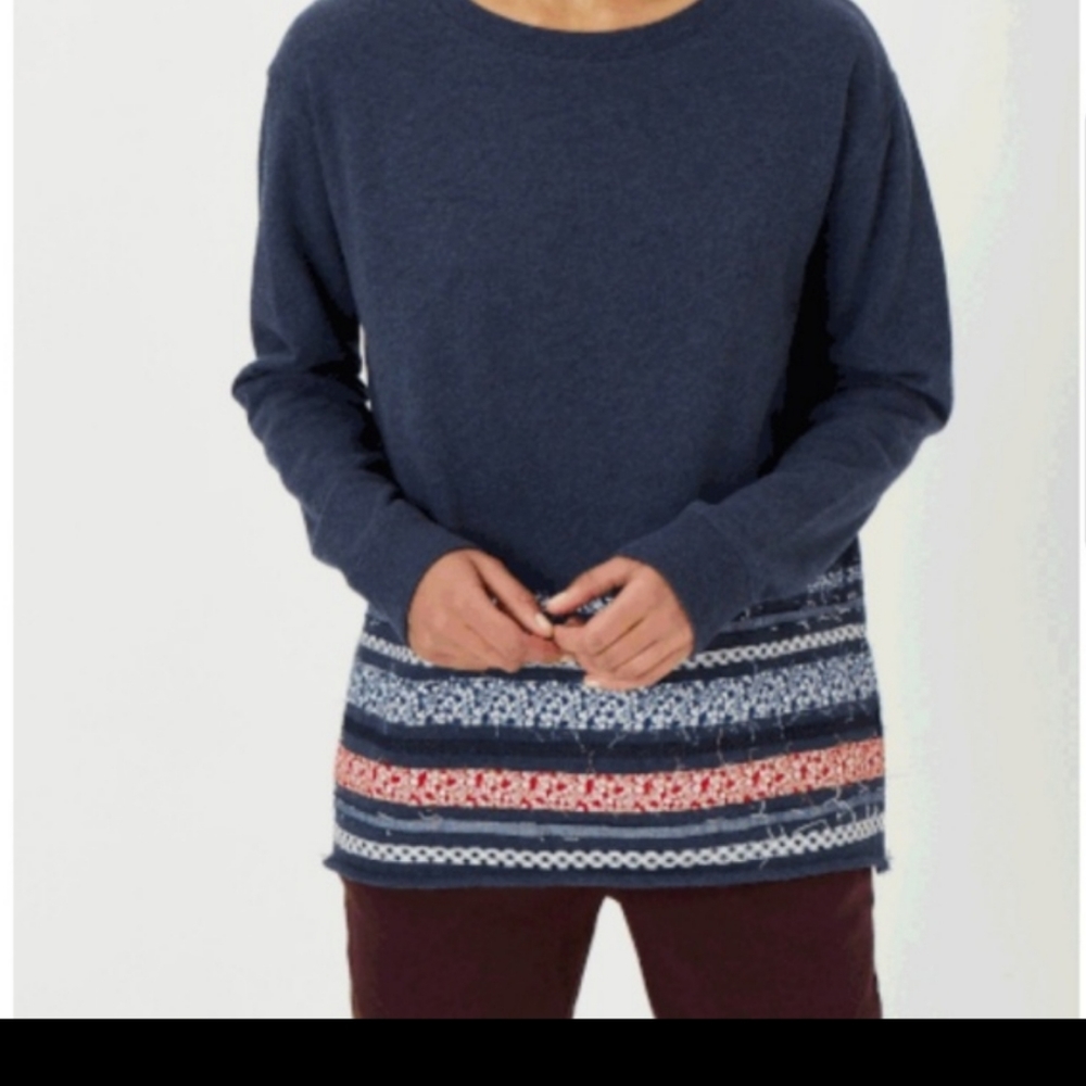 Grey State Indigo Heather sweatshirt Nwt